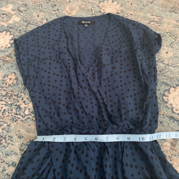 Madewell wrap front mini dress brushstroke diamond - Picture 6 of 8